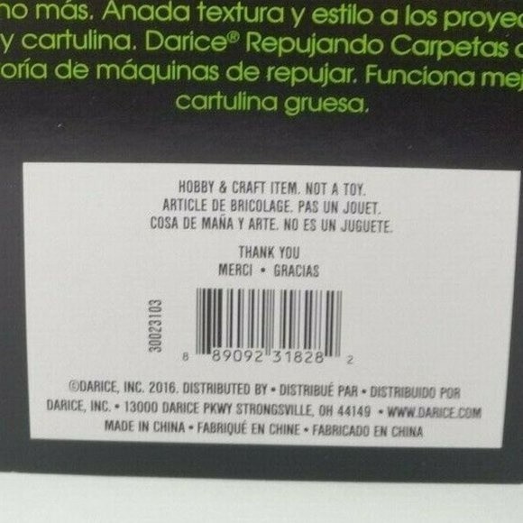 Darice Embossing Folder thank you - Picture 5 of 6